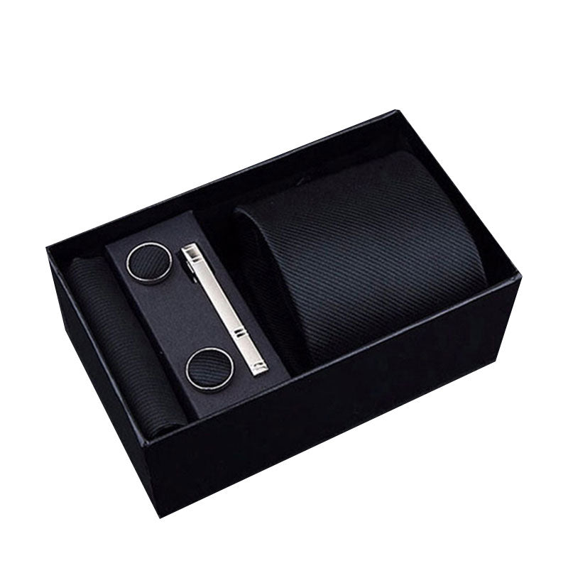 8cm Wide Tie Sets Black/blue/red Men's Neck Tie Hankerchiefs Cufflinks 24 Colours Silk Handmade