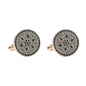 New Round Blue Lacquer French Cufflinks Round Shirt Cufflinks