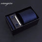 8cm Wide Tie Sets Black/blue/red Men's Neck Tie Hankerchiefs Cufflinks 24 Colours Silk Handmade