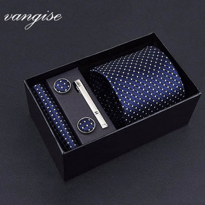 8cm Wide Tie Sets Black/blue/red Men's Neck Tie Hankerchiefs Cufflinks 24 Colours Silk Handmade