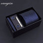 8cm Wide Tie Sets Black/blue/red Men's Neck Tie Hankerchiefs Cufflinks 24 Colours Silk Handmade
