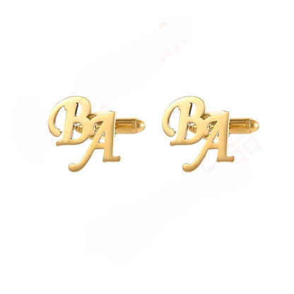 DIY custom French men's cufflinks with English letters cufflinks