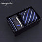 8cm Wide Tie Sets Black/blue/red Men's Neck Tie Hankerchiefs Cufflinks 24 Colours Silk Handmade