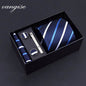 8cm Wide Tie Sets Black/blue/red Men's Neck Tie Hankerchiefs Cufflinks 24 Colours Silk Handmade