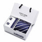 Plaid Men Ties Set Extra Long Size 145cm*8cm Necktie navy blue Paisley Silk Jacquard Woven Neck Tie Suit Wedding Party