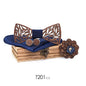 Wooden bow tie, wooden handmade bow tie, men's wooden bow tie, cufflinks, chest flower square scarf, 4-piece set