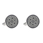 New Round Blue Lacquer French Cufflinks Round Shirt Cufflinks