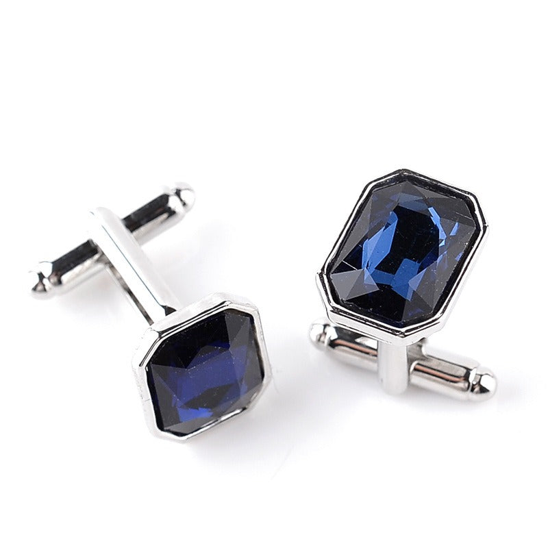 New Austrian crystal cuff link with diamond sleeve nail French Fried Dough Twists sleeve nail cufflinks