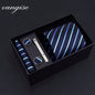 8cm Wide Tie Sets Black/blue/red Men's Neck Tie Hankerchiefs Cufflinks 24 Colours Silk Handmade