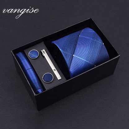 8cm Wide Tie Sets Black/blue/red Men's Neck Tie Hankerchiefs Cufflinks 24 Colours Silk Handmade
