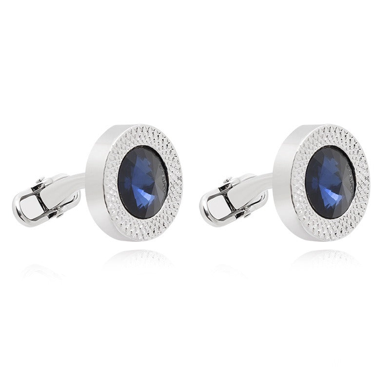 New Austrian crystal cuff link with diamond sleeve nail French Fried Dough Twists sleeve nail cufflinks