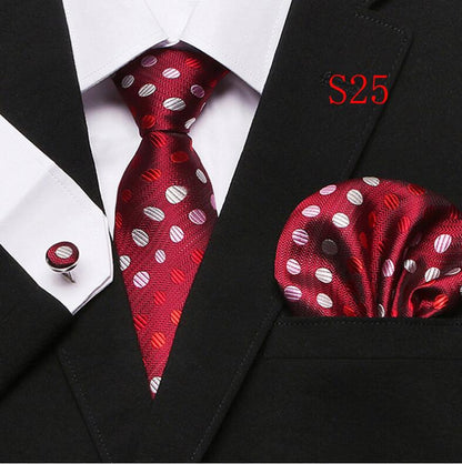Tie Set Floral  Ties and Handkerchiefs Cufflinks Set